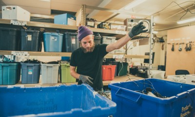 Staff working in sorting receiving